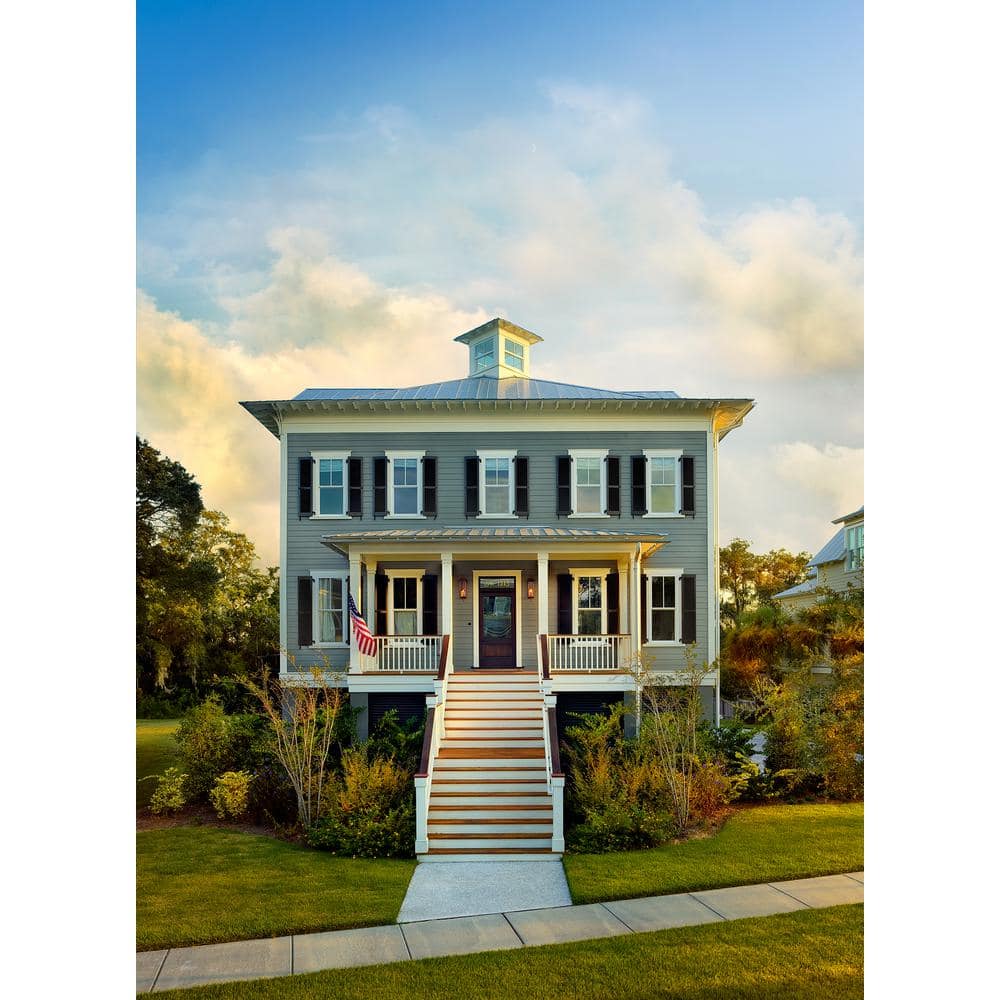 James Hardie 5/16 in. x 8-1/4 in. x 12 ft. HardiePlank Smooth Lap Siding, HZ10, Pearl Grey