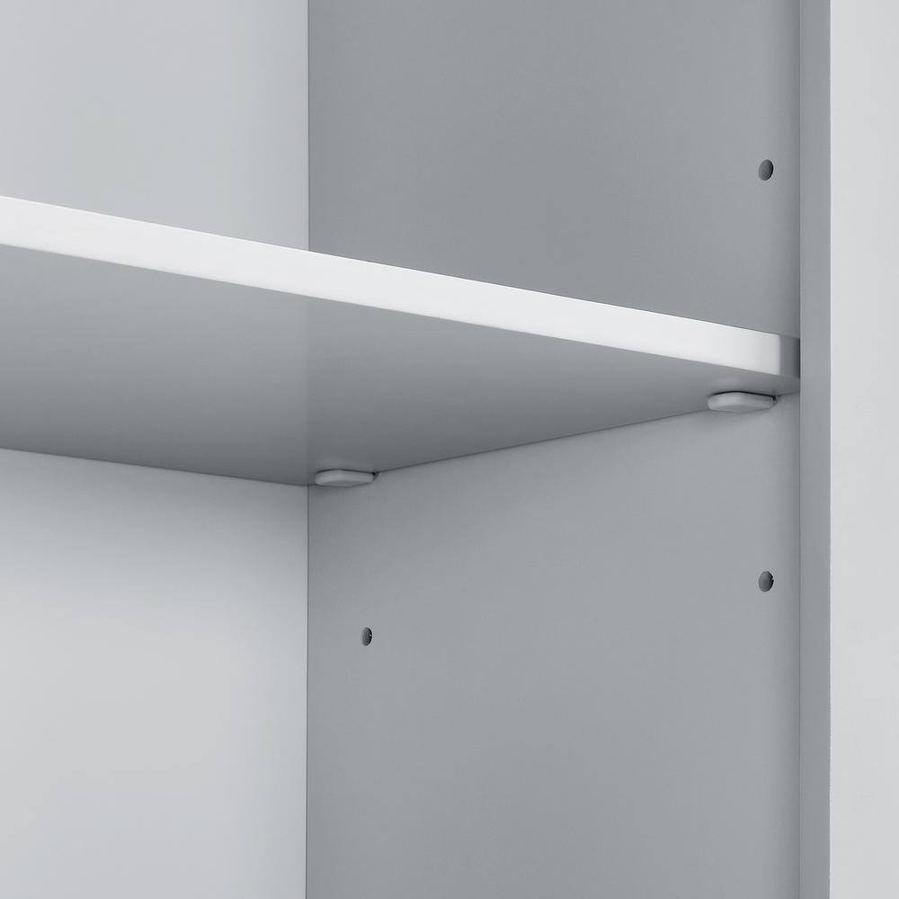 FUNKOL 23.63 in. L x 11.82 in. W x 60 in. H in Gray Ready to Assembly MDF Rectangle Base Kitchen Cabinet
