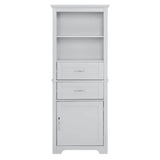 FUNKOL 23.63 in. L x 11.82 in. W x 60 in. H in Gray Ready to Assembly MDF Rectangle Base Kitchen Cabinet