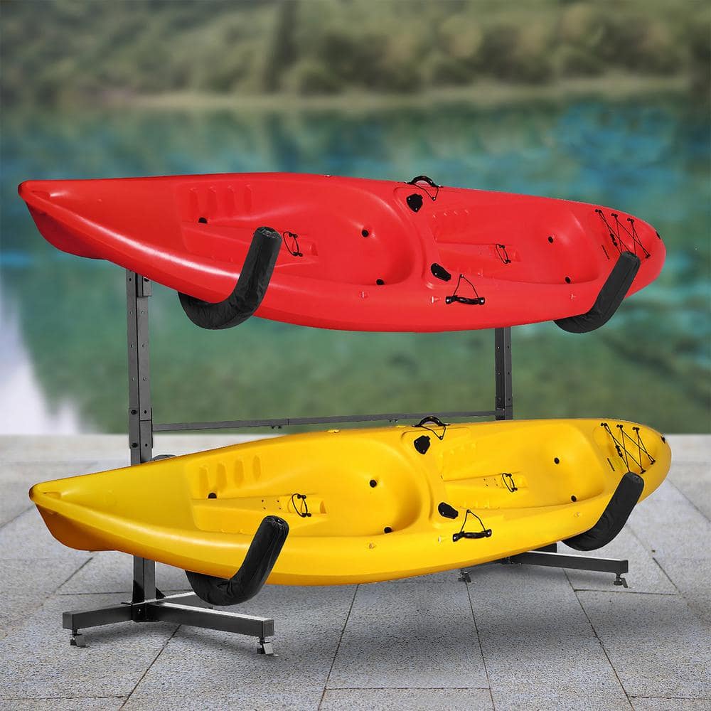 Black 2- Kayak Freestanding Storage Rack