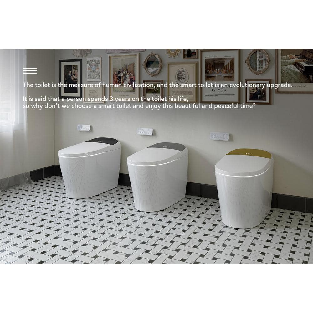 HOROW T03 Family Smart Bidet Toilet with Auto Flush and Warm Air Dryer - 1.27 GPF