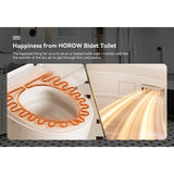 HOROW T03 Family Smart Bidet Toilet with Auto Flush and Warm Air Dryer - 1.27 GPF