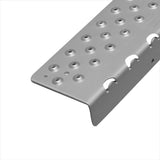 Handi Treads HandiTreads . 1 in. x 30 in. x 2.75 in. Gray Silver Bullnose No return Aluminum Nosing Tread kit with 9 Screws