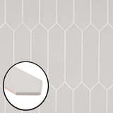 Saloni Gray 2.95 in. x 11.81 in. Polished Picket Ceramic Wall Tile (5.91 sq. ft./Case) by Ivy Hill Tile
