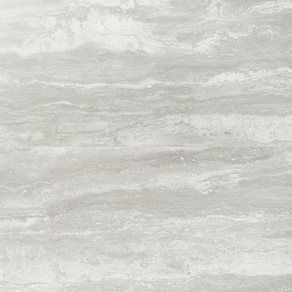 Essential Travertine Black 23.50 in. x 47.08 in. Porcelain Floor and Wall Tile (15.49 sq. ft./Case)