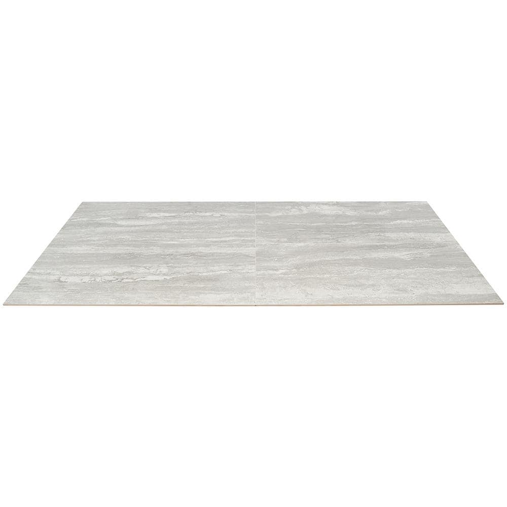 Essential Travertine Black 23.50 in. x 47.08 in. Porcelain Floor and Wall Tile (15.49 sq. ft./Case)