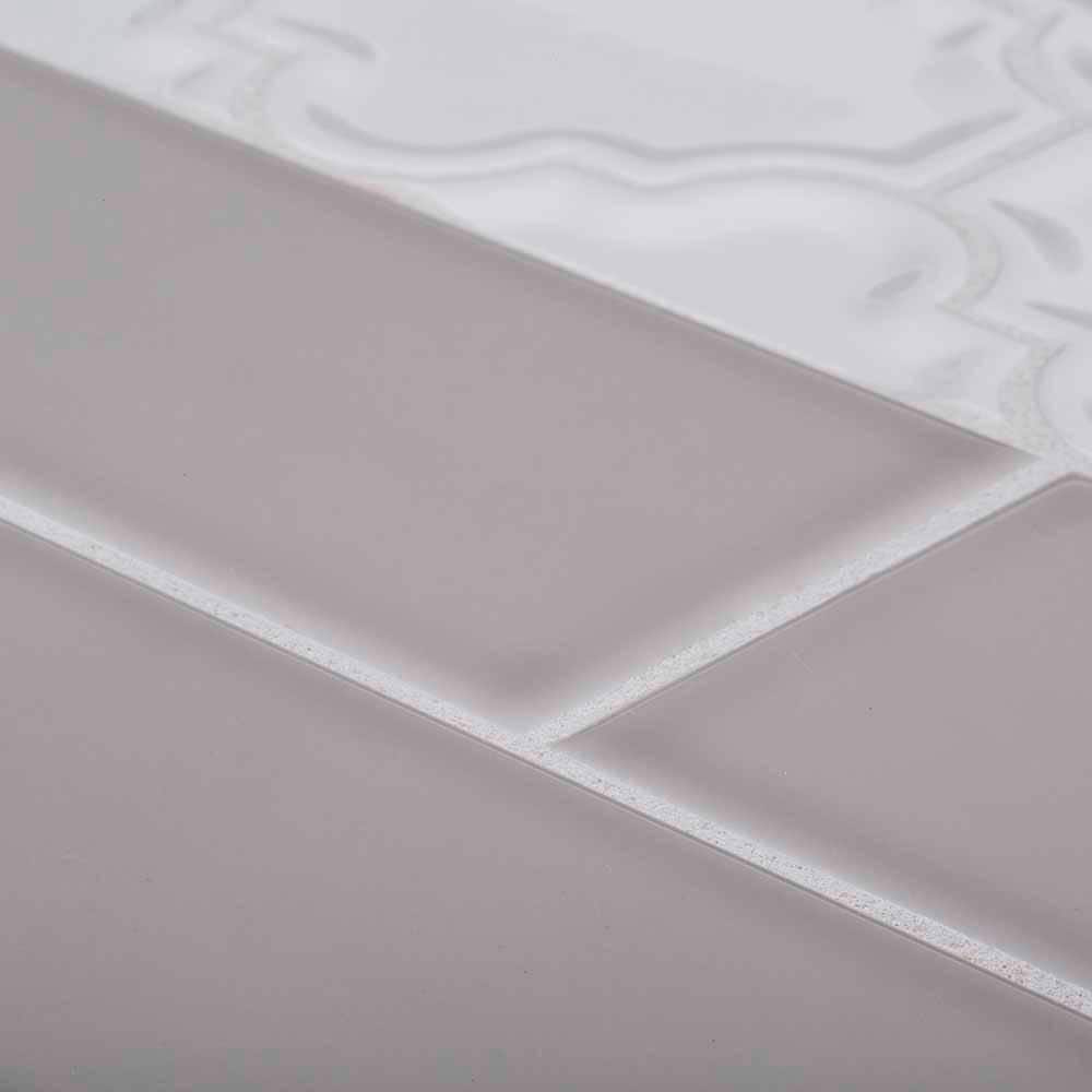 Jeffrey Court Weather Grey 3 in. x 12 in. Glossy Ceramic Wall Tile (16.5 sq. ft. / Case)
