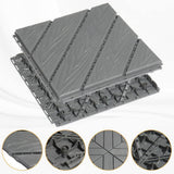 Karl home 1 ft. x 1 ft. Plastic Composite Deck Tile in Gray (27 per Case)