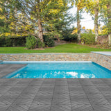 Karl home 1 ft. x 1 ft. Plastic Composite Deck Tile in Gray (27 per Case)