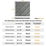Karl home 1 ft. x 1 ft. Plastic Composite Deck Tile in Gray (27 per Case)