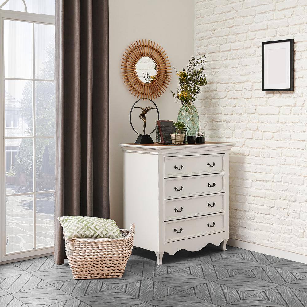 Karl home 1 ft. x 1 ft. Plastic Composite Deck Tile in Gray (27 per Case)