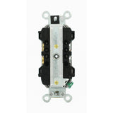 Leviton 20 Amp Industrial Grade Heavy Duty Self-Grounding Duplex Outlet, Gray (NEMA 5-20R)