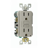 Leviton 15 Amp Self-Test SmartlockPro Slim Duplex GFCI Outlet, Gray, R03-GFNT1-KGY