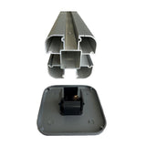 LH EP 3 in. x 3 in. x 6 ft. Gray Aluminum Alloy Fence End Post Kit for 6 in. x 6 in. EP Fence Series