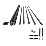 LH EP 3 in. x 3 in. x 6 ft. Gray Aluminum Alloy Fence End Post Kit for 6 in. x 6 in. EP Fence Series