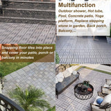 LIVIZA 1 ft. x 1 ft. Acacia Wood Deck Tile in Gray (20-Piece)