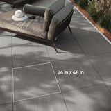 Foresta Gray 24 in. x 24 in. x 0.75 in. Wood-Look Porcelain Paver