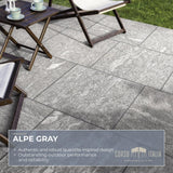 Alpe Gray Quartzite-Look Porcelain Paver, 24 in. x 48 in. x 3/4 in.