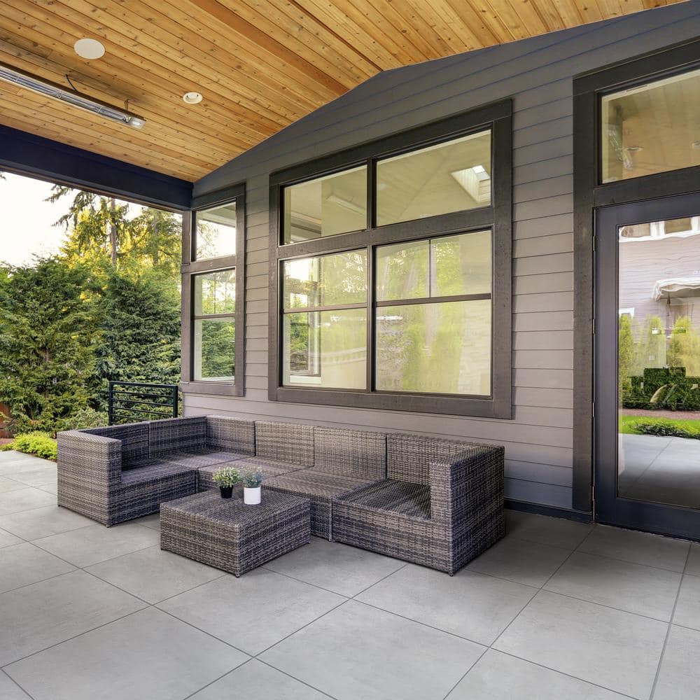 Corso Italia Urban Gray 24 in. x 24 in. x 0.75 Concrete Look Porcelain Paver (Case of 2)