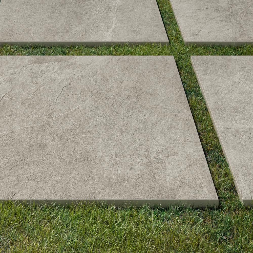 Slate Gray 24 in. x 24 in. x 3/4 in. Stone-Look Porcelain Paver (Case of 2)