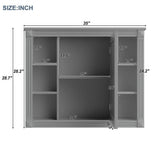 35 in. W x 29 in. H Rectangular MDF Medicine Cabinet with Mirror