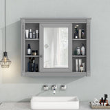 35 in. W x 29 in. H Rectangular MDF Medicine Cabinet with Mirror