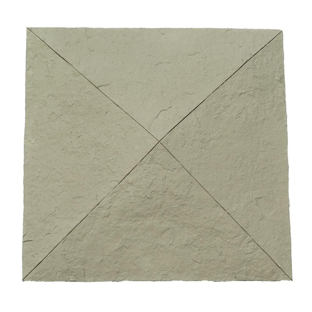 NextStone Sandstone 18 in. x 18 in. Gray Faux Polyurethane Stone Column Wrap Cap