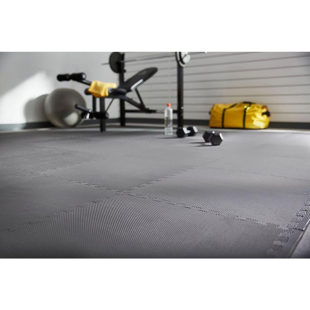 Norsk Gray 24 in. x 24 in. EVA Foam Solid Color Multi-Purpose Interlocking Tile (40-Tile)