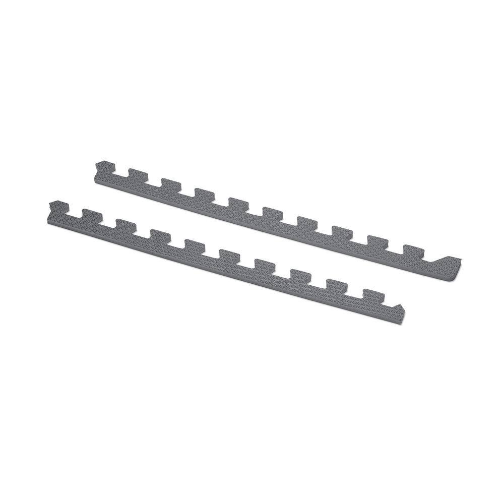Norsk Gray 24 in. x 24 in. EVA Foam Non-Toxic Solid Color Interlocking Tiles (96 sq. ft. - 24 tiles)