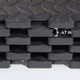 Norsk Gray 24 in. x 24 in. x 0.47 in. Foam Interlocking Floor Mat (6-Pack)