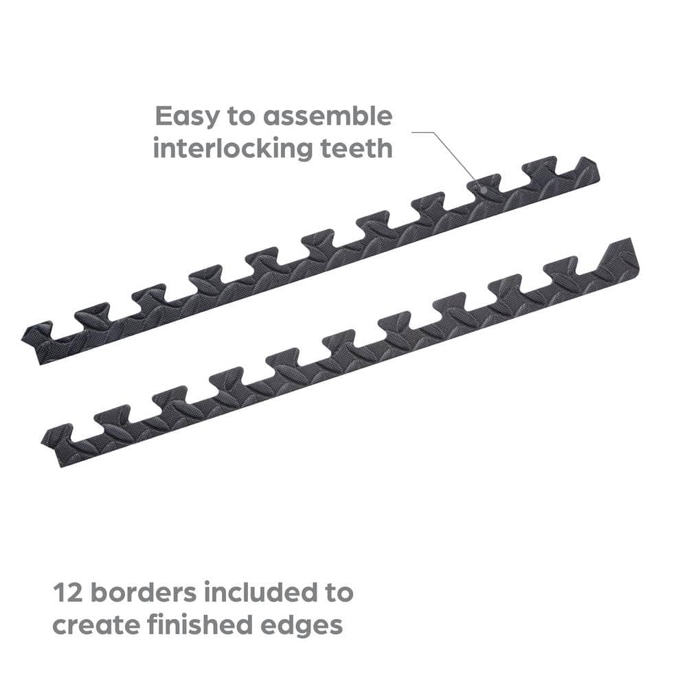 Norsk Gray 24 in. x 24 in. x 0.47 in. Foam Interlocking Floor Mat (6-Pack)