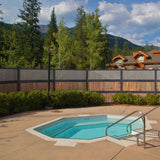 Outdoor Essentials 2 ft. x 6 ft. Cedar Canyon Privacy Fence Panel - Gray Cedar/Black Frame