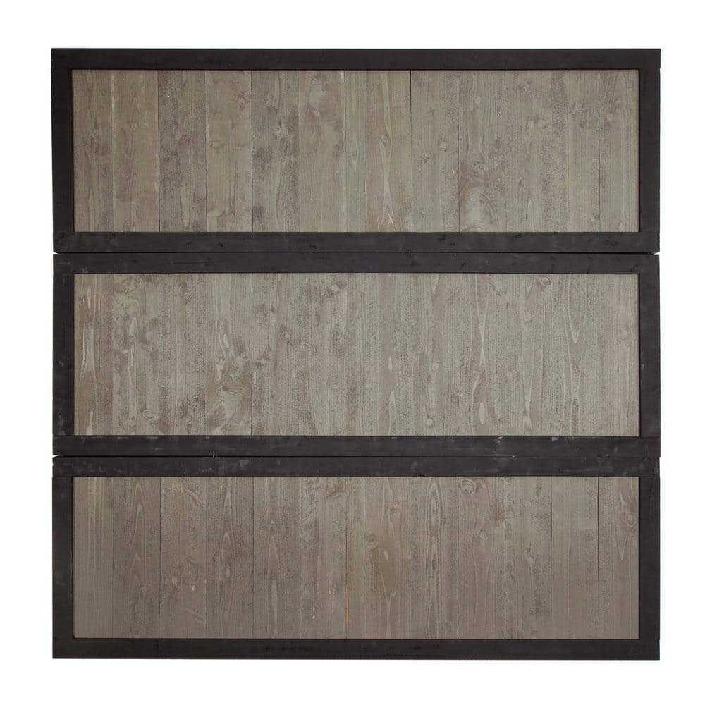 Outdoor Essentials 2 ft. x 6 ft. Cedar Canyon Privacy Fence Panel - Gray Cedar/Black Frame