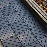 YOFE 1 ft. x 1 ft. All-Weather Outdoor Plastic Interlocking Deck Tiles, Garage Floor Tiles in Gray Pattern 2 (44 Per Case)
