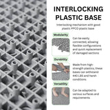 YOFE 1 ft. x 1 ft. All-Weather Outdoor Plastic Composite Interlocking Deck Tiles in Gray, Waterproof, Anti-slip(12 per Case)