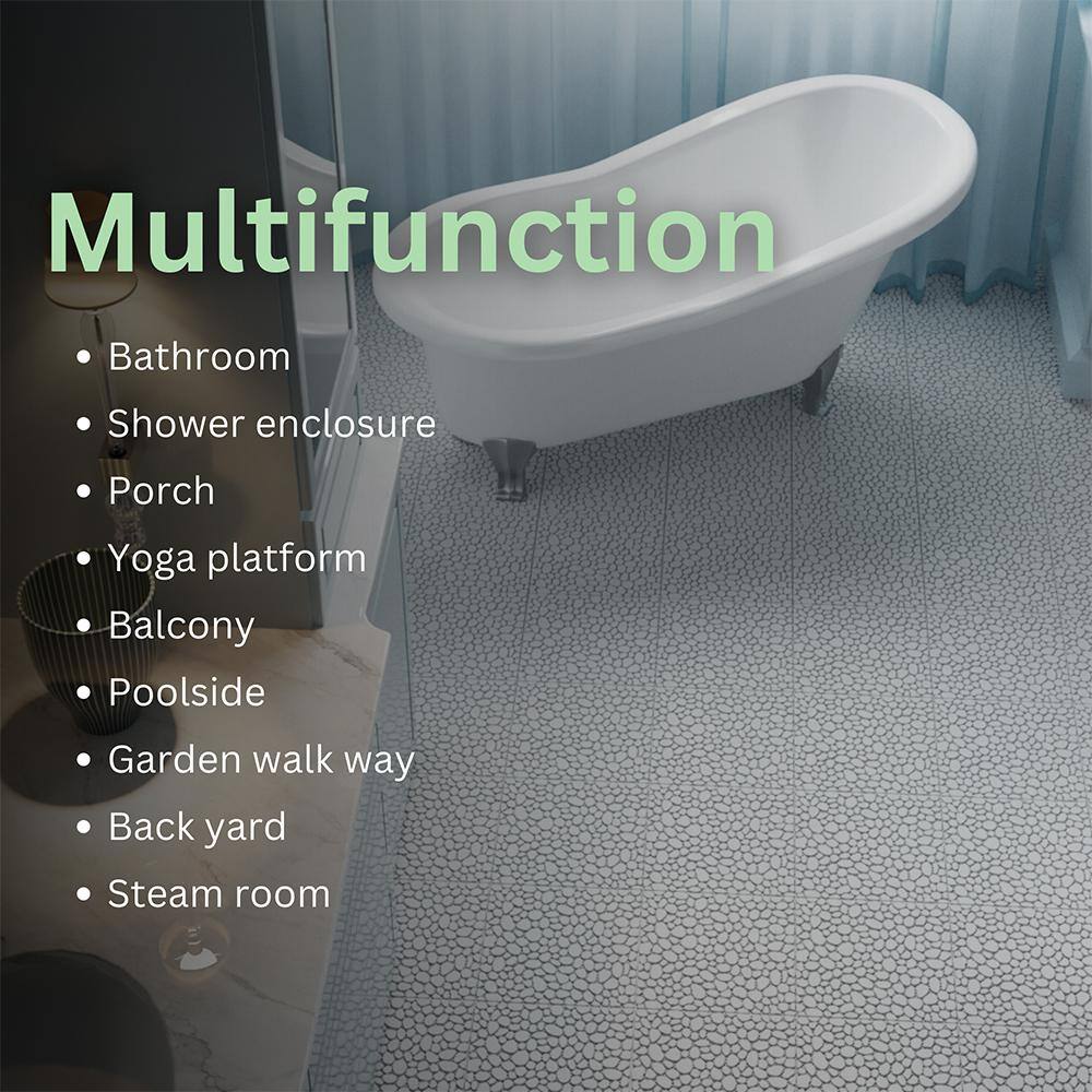 YOFE 1 ft. x 1 ft. All-Weather Outdoor Plastic Composite Interlocking Deck Tiles in Gray, Waterproof, Anti-Slip (60 Per Case)