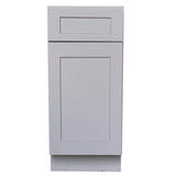 Plywell Ready to Assemble 18x34.5x24 in. Shaker Base Cabinet with 1 Door and 1 Drawer in Gray