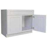 Plywell Ready to Assemble 30x34.5x24 in. Shaker Base Cabinet with 2-Door and 1 Drawer in Gray