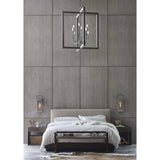 Progress Lighting Turnbury Collection 8-Light Galvanized Finish Coastal Chandelier Light