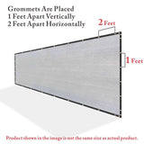 ROYAL SHADE 93 in. x 12 ft. Gray Mesh Fabric Privacy Fence Screen with Perimeter Stitched Edges and Grommets