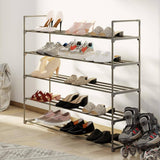 370 H 30-Pair 5-Tier Gray Polymer Shoe Rack