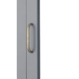 Teamson Home Mercer Mid Century Modern 18.11 in. W x 6 in. L x 20.62 in. H Wooden Wall Medicine Cabinet with Mirror in Gray