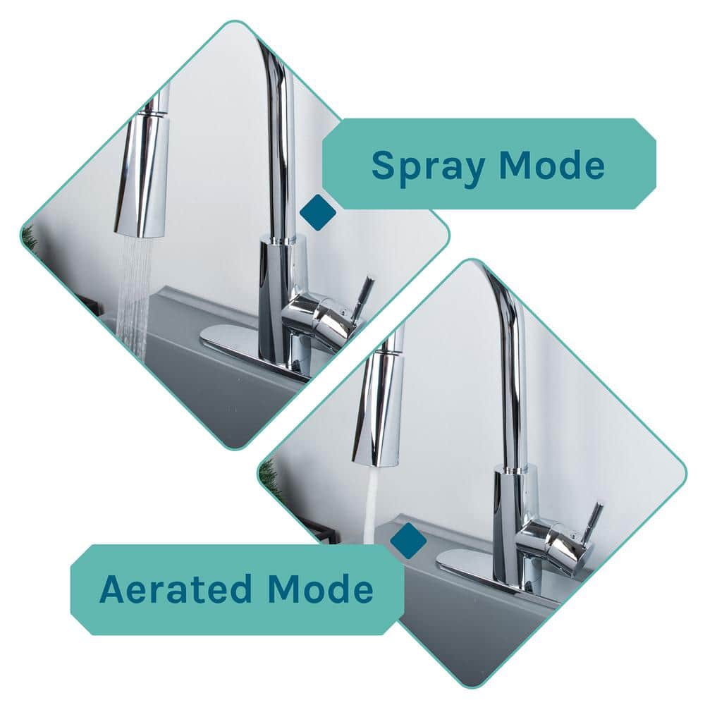 TEHILA Utility Sink Set with Metal Hybrid Chrome Faucet, Grey