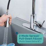 TEHILA Utility Sink Set with Metal Hybrid Chrome Faucet, Grey