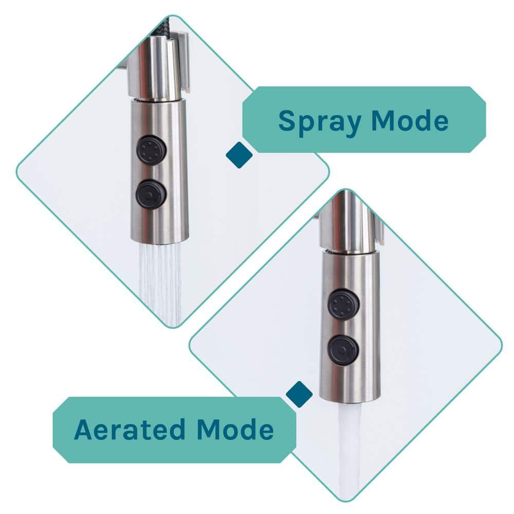 TEHILA 22.875 in. Grey Thermoplastic Utility Sink Set with Stainless Steel Faucet
