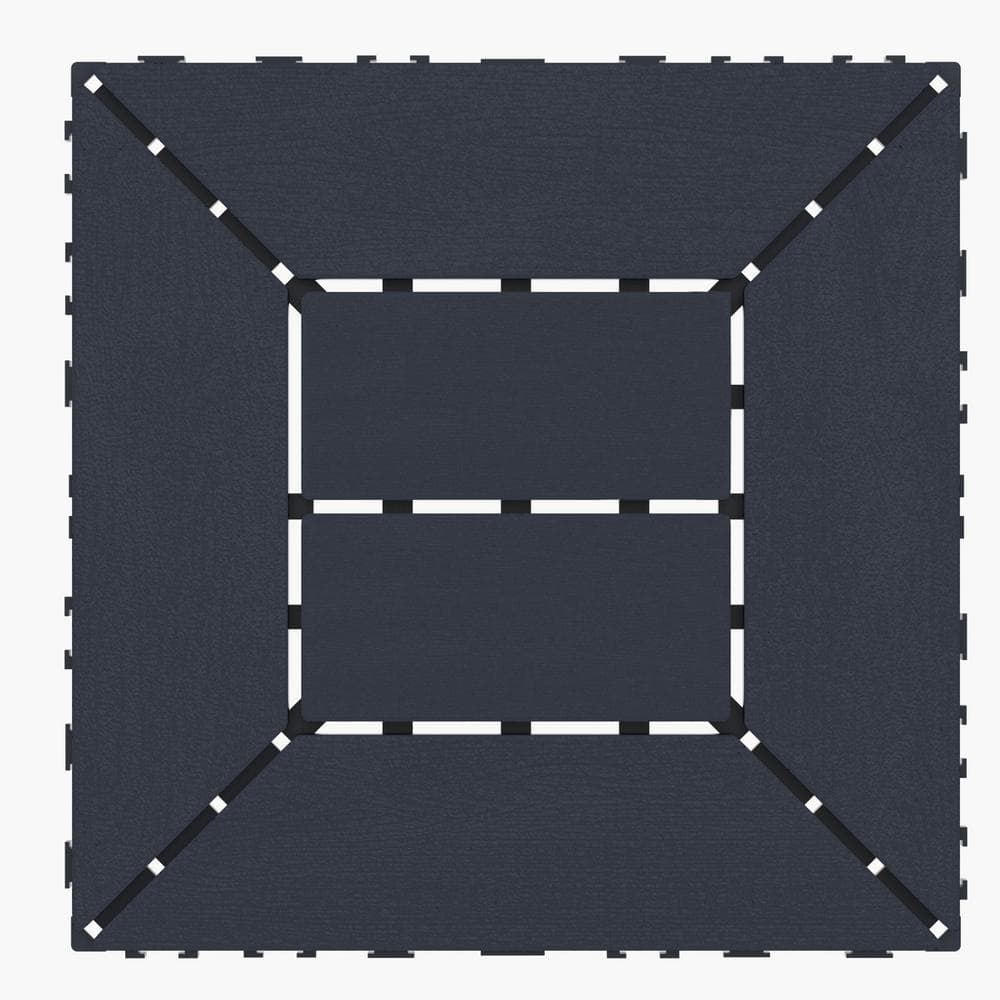 Tidoin Outdoor 1 ft. x 1 ft. Composite Deck Tile in Gray(44 Per Box)