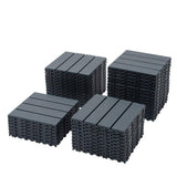 Tidoin Outdoor 1 ft. x 1 ft. Composite Deck Tile in Gray(44 Per Box)