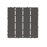 Tidoin Outdoor 1 ft. x 1 ft. Composite Deck Tile in Gray(44 Per Box)