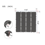 Tidoin Outdoor 1 ft. x 1 ft. Composite Deck Tile in Gray(44 Per Box)