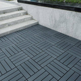 Tidoin Outdoor 1 ft. x 1 ft. Composite Deck Tile in Gray(44 Per Box)